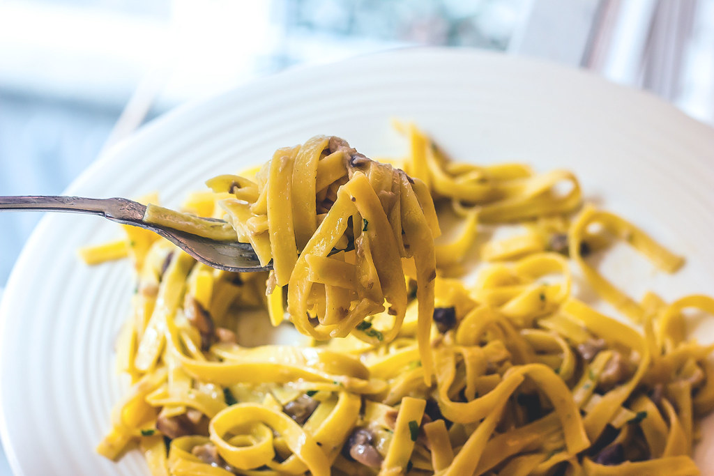 Tagliatelle with porcini mushrooms