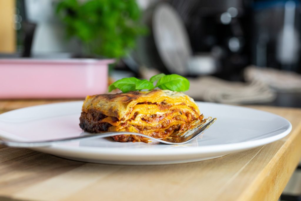 Lasagne alla zucca con gorgonzola e salsiccia