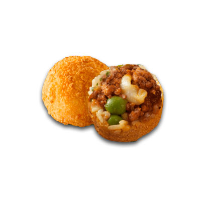 Frozen cooked Arancino with ragout