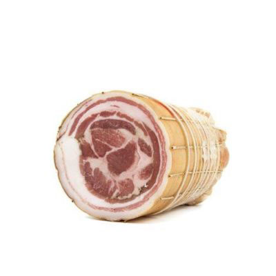 Matured pancetta coppata